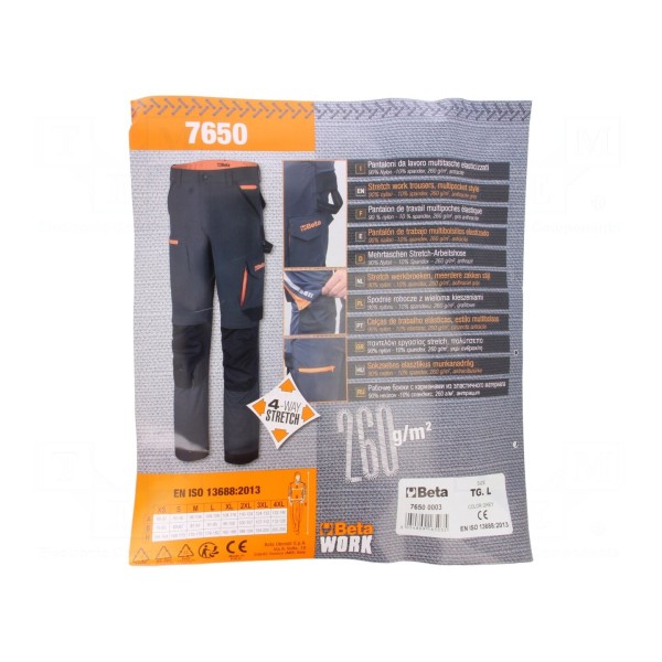 Spodnie robocze BETA 076500003