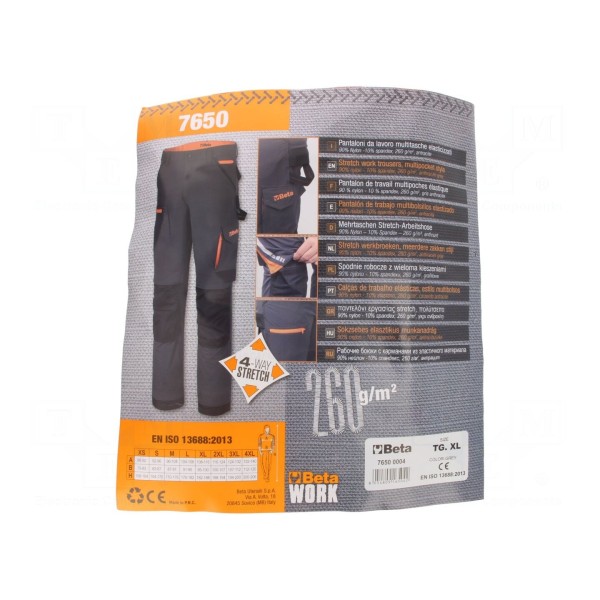 Spodnie robocze BETA 076500004