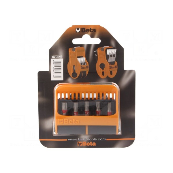 Zestaw narzędzi: końcówki wkrętakowe BETA 860TX/A10