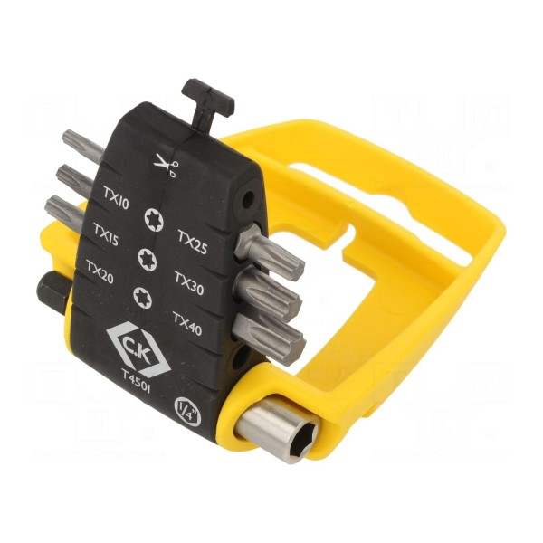 Zestaw narzędzi: końcówki wkrętakowe C.K T4501