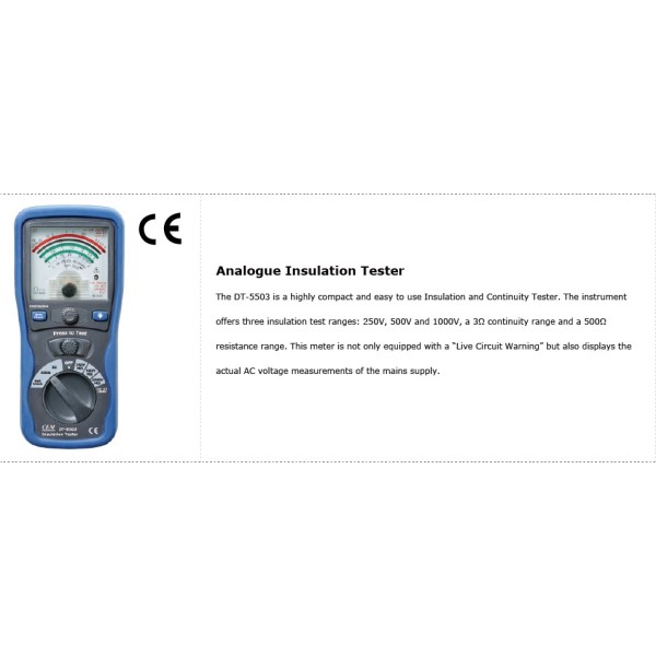 Miernik rezystancji izolacji analogowy CEM DT-5503