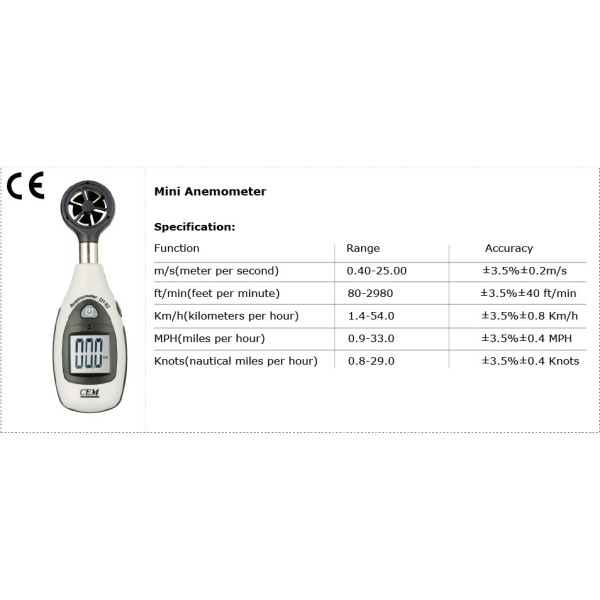 Anemometr CEM DT-82