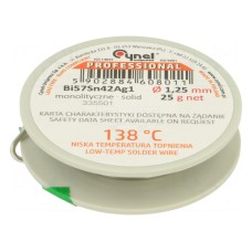 Cyna CYNEL BI57SN42AG1-B/T Ø 1.25 25 G