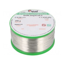 Cyna CYNEL SN96,5AG3CU0,5-1.1.3 Q 0.25MM 250G
