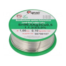 Cyna CYNEL SN96,5AG3CU0,5-1.1.3 Q 1.00MM 100G