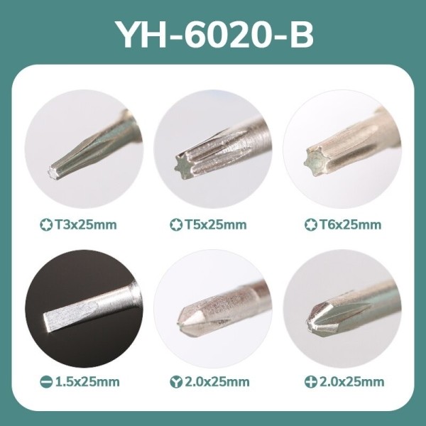 Zestaw wkrętaków serwisowych Yihua 6020-B
