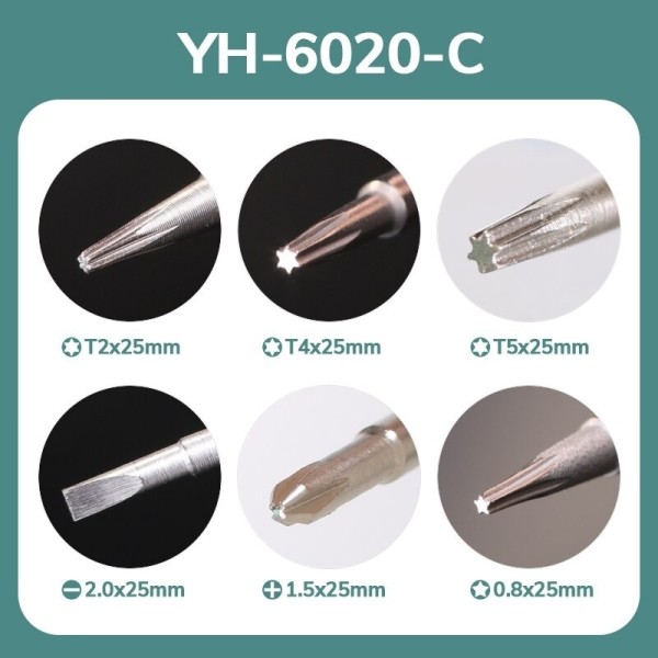 Zestaw wkrętaków serwisowych Yihua 6020-C