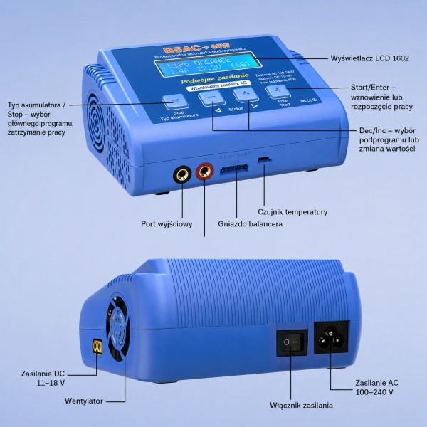 Ładowarka balansująca B6AC+ 80W E6360