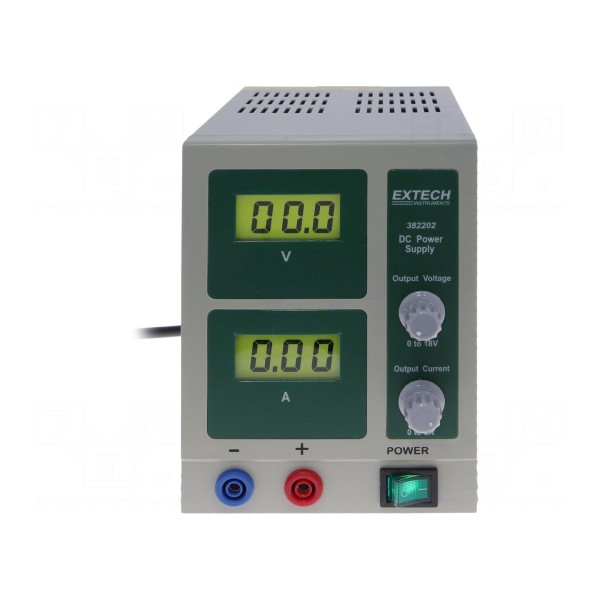 Zasilacz laboratoryjny: standardowy EXTECH EX382202