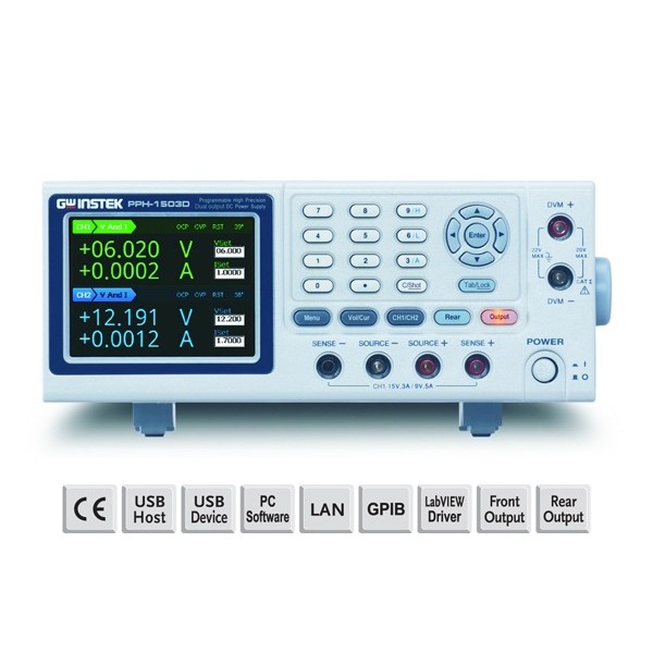 Zasilacz laboratoryjny: programowalny GW INSTEK PPH-1510D