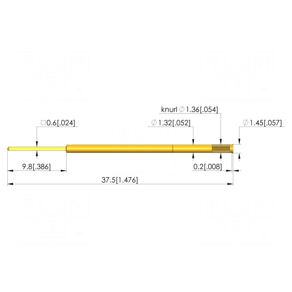 Gniazdo igły testowej INGUN KS-07547M-R