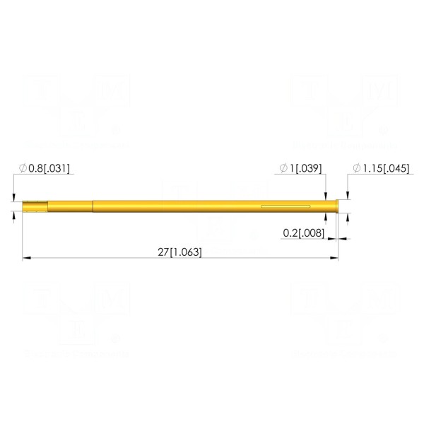 Gniazdo igły testowej INGUN KS-087M0.7H