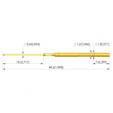 Gniazdo igły testowej INGUN KS-10047G-18
