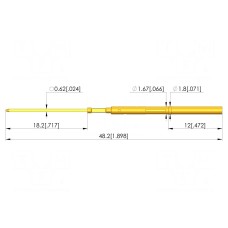 Gniazdo igły testowej INGUN KS-10047G12-18