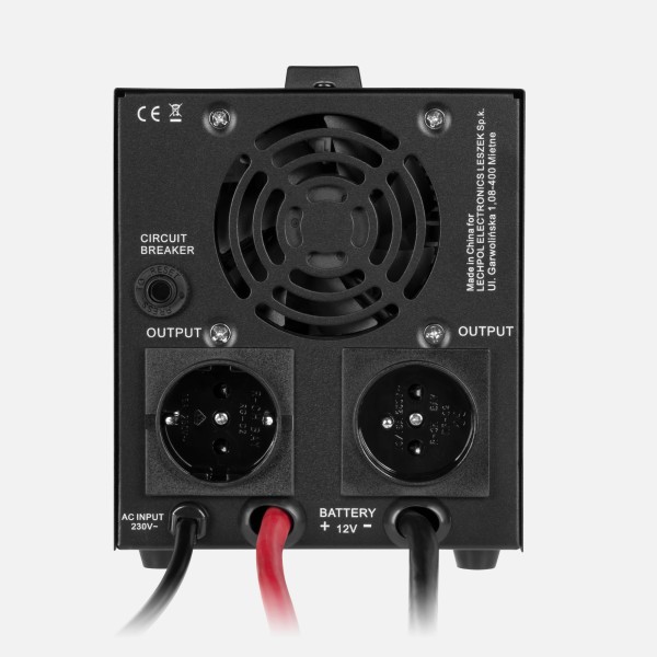 Zasilacz awaryjny KEMOT PROsinus-500-LFP4  przetwornica z czystym przebiegiem sinusoidalnym i funkcją ładowania  12V 230V 500VA/300W