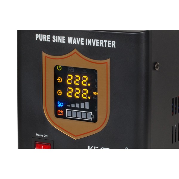 Zasilacz awaryjny KEMOT PROsinus-1000  przetwornica z czystym przebiegiem sinusoidalnym i funkcją ładowania  12V 230V 1000VA/700W - kolor czarny