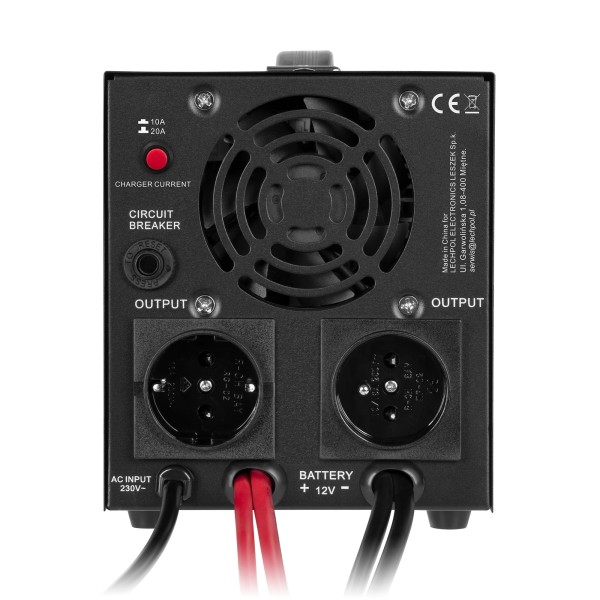 Zasilacz awaryjny KEMOT PROsinus-1000  przetwornica z czystym przebiegiem sinusoidalnym i funkcją ładowania  12V 230V 1000VA/700W - kolor czarny
