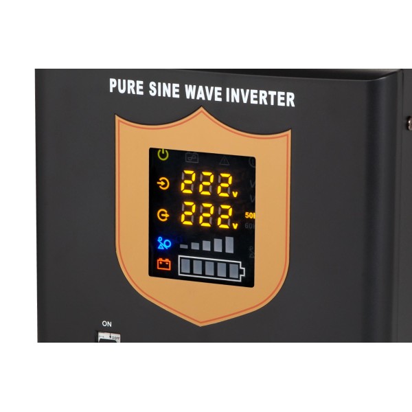 Zasilacz awaryjny KEMOT PROsinus-2000  przetwornica z czystym przebiegiem sinusoidalnym i funkcją ładowania 12V 230V 2000VA/1200W - kolor czarny