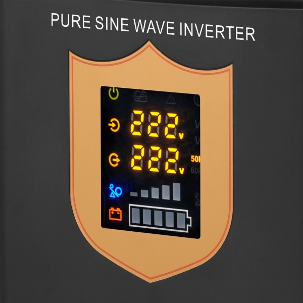 Zasilacz awaryjny KEMOT PROsinus-2000  przetwornica z czystym przebiegiem sinusoidalnym i funkcją ładowania 12V 230V 2000VA/1200W - kolor czarny