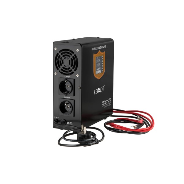 Zasilacz awaryjny naścienny KEMOT PROsinus-500  przetwornica z czystym przebiegiem sinusoidalnym i funkcją ładowania  12V 230V 500VA/300W