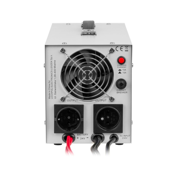 Zasilacz awaryjny KEMOT PROsinus-1500/24  przetwornica z czystym przebiegiem sinusoidalnym i funkcją ładowania  24V 230V 1500VA/1050W