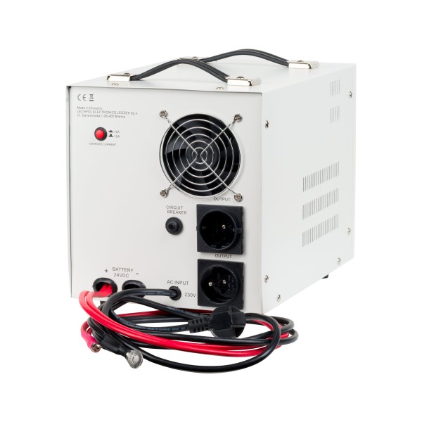 Zasilacz awaryjny KEMOT PROsinus-2000/24  przetwornica z czystym przebiegiem sinusoidalnym i funkcją ładowania  24V 230V 2000VA/1400W