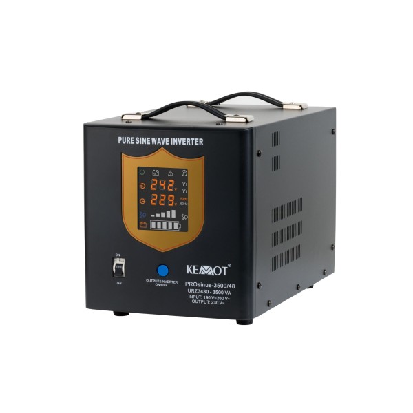 Zasilacz awaryjny KEMOT PROsinus-3500/48  przetwornica z czystym przebiegiem sinusoidalnym i funkcją ładowania  48V 230V 3500VA/2400W