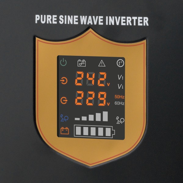 Zasilacz awaryjny KEMOT PROsinus-2200  przetwornica z czystym przebiegiem sinusoidalnym i funkcją ładowania  12V 230V 2200VA/1600W - kolor czarny