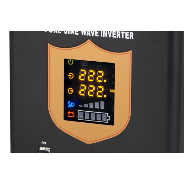 Zasilacz awaryjny KEMOT PROsinus-2200  przetwornica z czystym przebiegiem sinusoidalnym i funkcją ładowania  12V 230V 2200VA/1600W - kolor czarny