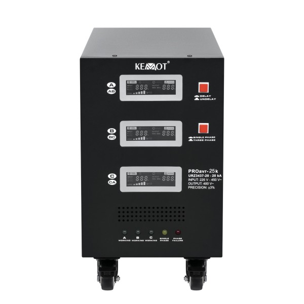 Automatyczny trójfazowy stabilizator napięcia  KEMOT PROavr-25k
