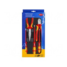Zestaw narzędzi: szczypce, wkrętaki izolowane KNIPEX 00 20 13