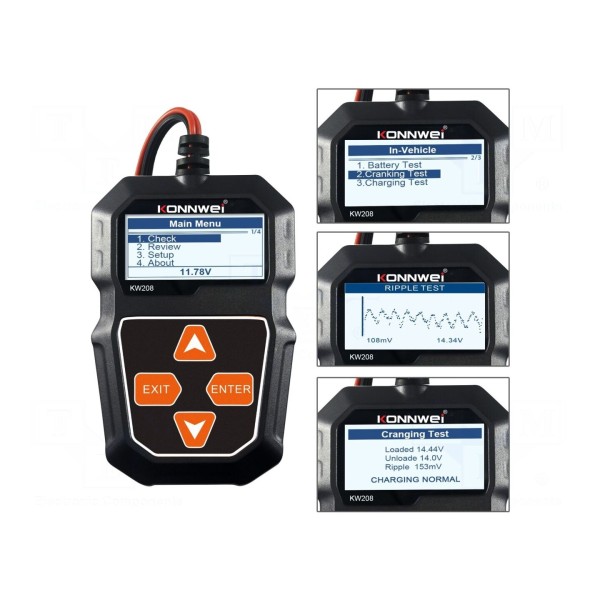 Tester: akumulatorów KONNWEI KW208