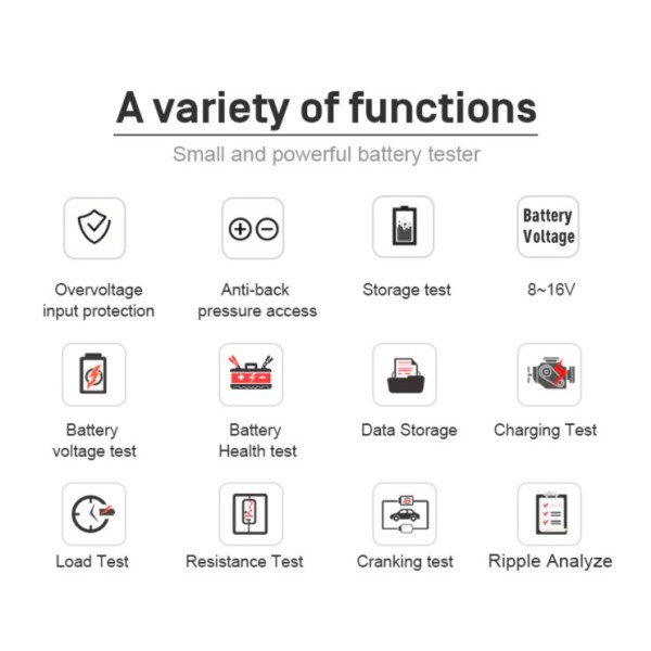 Miernik baterii Konnwei KW208