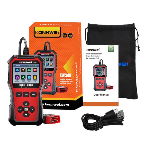 Miernik diagnostyczny, skaner OBD2 Konnwei KW340