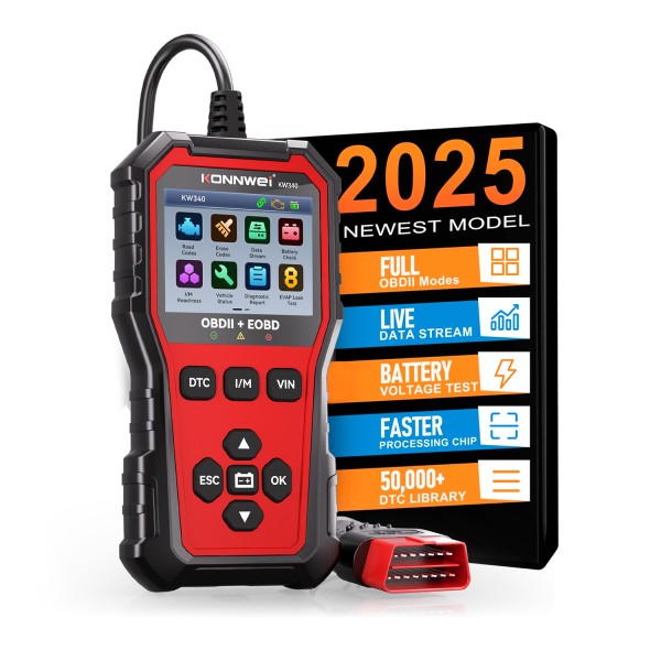 Miernik diagnostyczny, skaner OBD2 Konnwei KW340