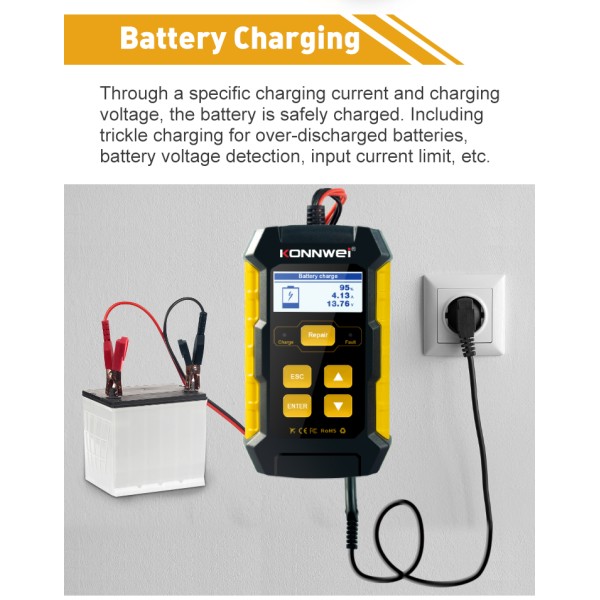 Miernik baterii Konnwei KW510