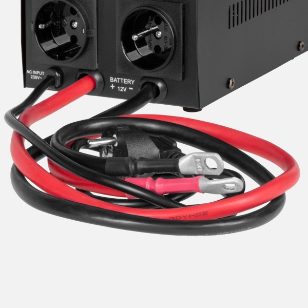 Zasilacz awaryjny KEMOT PROsinus-500-LFP4  przetwornica z czystym przebiegiem sinusoidalnym i funkcją ładowania  12V 230V 500VA/300W