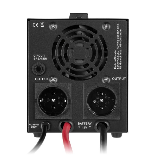 Zasilacz awaryjny KEMOT PROsinus-500-LFP4  przetwornica z czystym przebiegiem sinusoidalnym i funkcją ładowania  12V 230V 500VA/300W