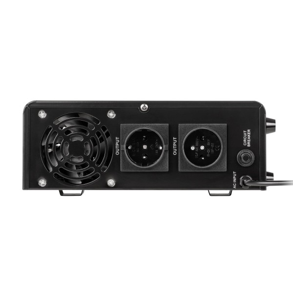 Zasilacz awaryjny naścienny KEMOT PROsinus-800 przetwornica z czystym przebiegiem sinusoidalnym i funkcją ładowania 12V 230V 800VA/500W