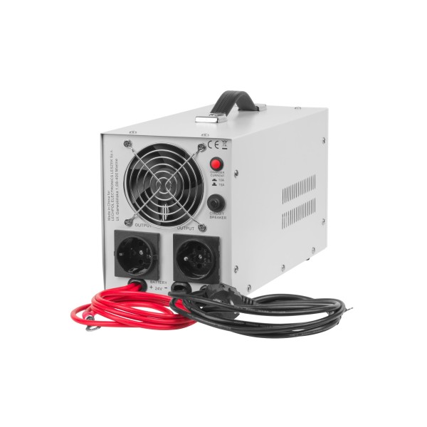 Zasilacz awaryjny KEMOT PROsinus-1500/24  przetwornica z czystym przebiegiem sinusoidalnym i funkcją ładowania  24V 230V 1500VA/1050W