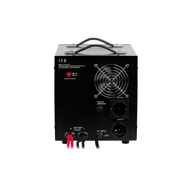 Zasilacz awaryjny KEMOT PROsinus-2600/24  przetwornica z czystym przebiegiem sinusoidalnym i funkcją ładowania  24V 230V 2600VA/1800W - kolor czarny