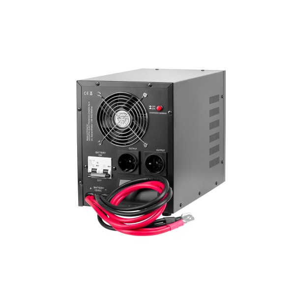 Zasilacz awaryjny KEMOT PROsinus-2200  przetwornica z czystym przebiegiem sinusoidalnym i funkcją ładowania  12V 230V 2200VA/1600W - kolor czarny