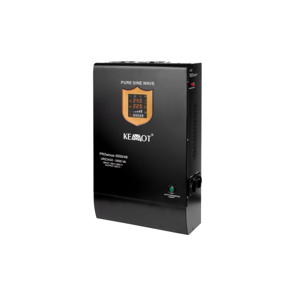 Zasilacz awaryjny KEMOT PROsinus-3500/48  przetwornica z czystym przebiegiem sinusoidalnym i funkcją ładowania  48V 230V 3500VA/2400W - naścienna
