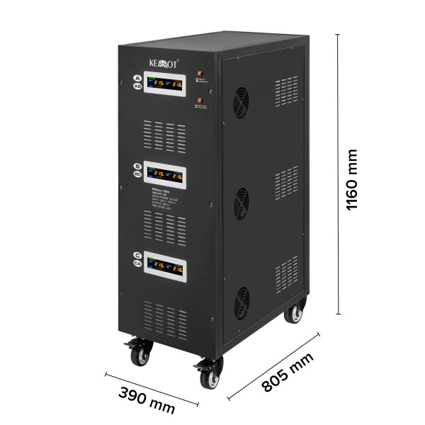 Automatyczny trójfazowy stabilizator napięcia  KEMOT PROavr-100k