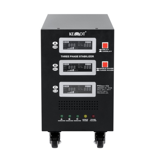 Automatyczny trójfazowy stabilizator napięcia  KEMOT PROavr-15k