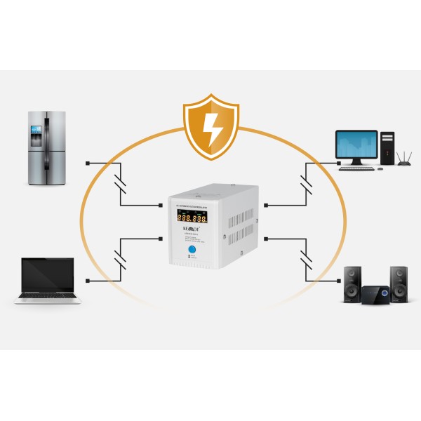 Automatyczny stabilizator napięcia  KEMOT SER-500-S , precyzja 8%