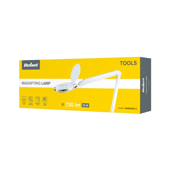 Lampa warsztatowa  z lupą 10W, 6500K