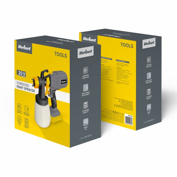 Pistolet malarski akumulatorowy 20V Rebel