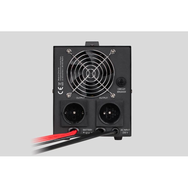 Zasilacz Awaryjny Rebel POWER-500 - przetwornica z czystym przebiegiem sinusoidalnym i funkcją ładowania  12V 230V 500VA/300W