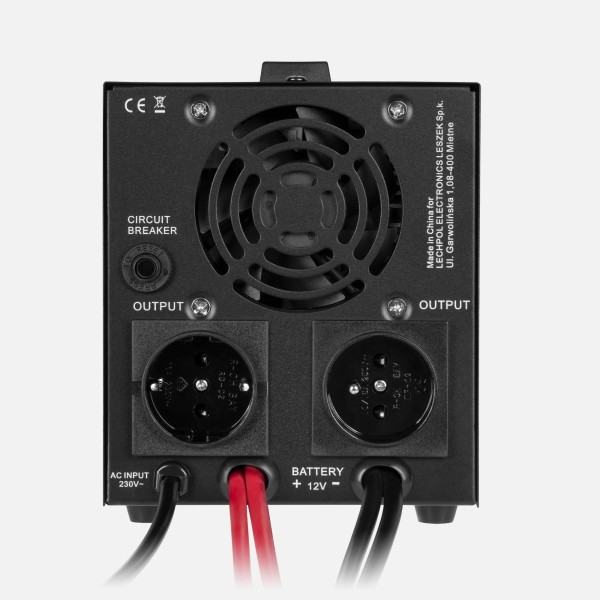 Zasilacz awaryjny Rebel POWER-1000-LFP4 - przetwornica z czystym przebiegiem sinusoidalnym i funkcją ładowania 12V 230V 1000VA/700W